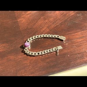 Silver Bracelet with 40 carat Ruby Star stone